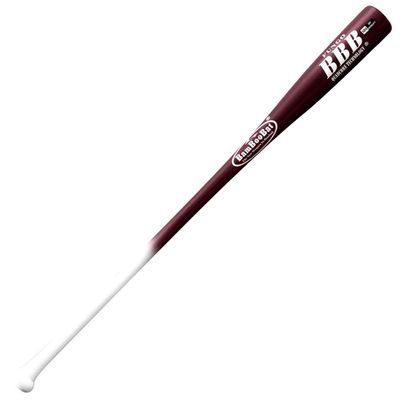 BAMBOOBAT by Pinnacle Sports Equipment INC. Adult Fungo Infield/Outfield Bamboo Baseball Bat, White Handle/Purple Barrel, 34"