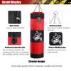 Pouching Bag, 3+1 Boxing Bag Hanging Heavy Bag Empty Chain Hollow Hanging Taekwondo Boxing Training Fitness Pouch Sand Bag (Red-0.8m) view 2