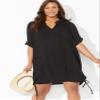 Swimsuits For All Women's Abigail Cover Up Tunic - 14/16, Black (Plus view 3