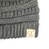 C.C Hatsandscarf Exclusives Kids Ages 2-5 Warm Chunky Thick Stretchy Knit Slouch Beanie Skull Hat (Lt. Mel Grey) view 4