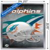 Trends International NFL Miami Dolphins - Helmet 18 Wall Poster, 22.375" x 34", Silver Framed Version view 3