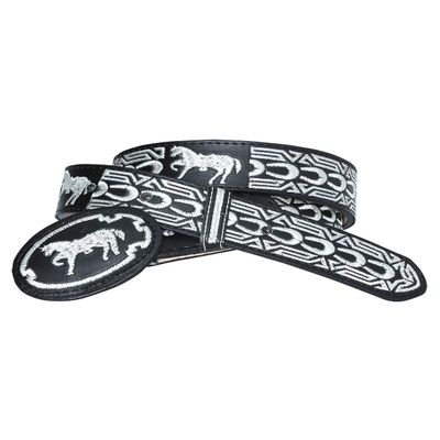 CINTO VAQUERO IMIT. PITEADO ID 41693 CG2G EL SENOR DE LOS CIELOS 13- Caballo Con Herradura 50% Piel 50% Sintetico NEGRO (34)