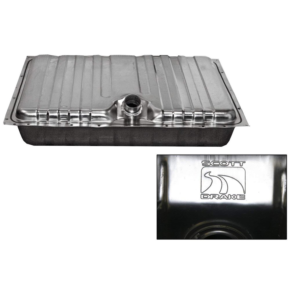 Scott Drake C9ZZ-9002-SS Stainless Steel Fuel Tank With Drain Plug