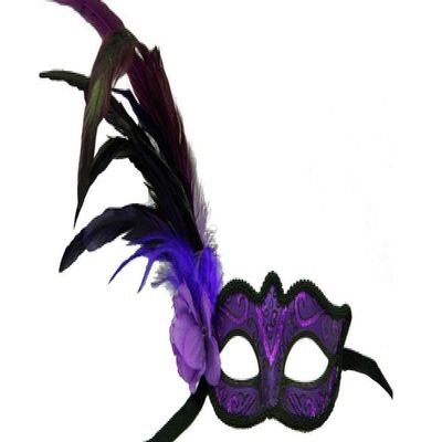 Kbw Women's Venetian Styled Eye Mask, Purple