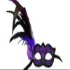 Kbw Women's Venetian Styled Eye Mask, Purple view 1