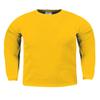 Shaka Wear KTC16_S Thermal Long Sleeve Crewneck Waffle Shirt Yellow S