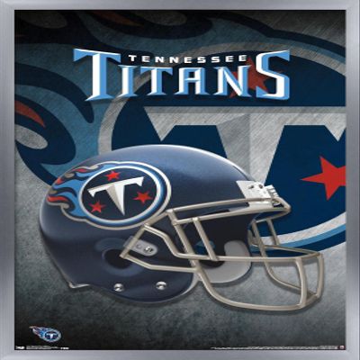 Trends International NFL Tennessee Titans - Helmet 18 Wall Poster, 22.375" x 34", Silver Framed Version
