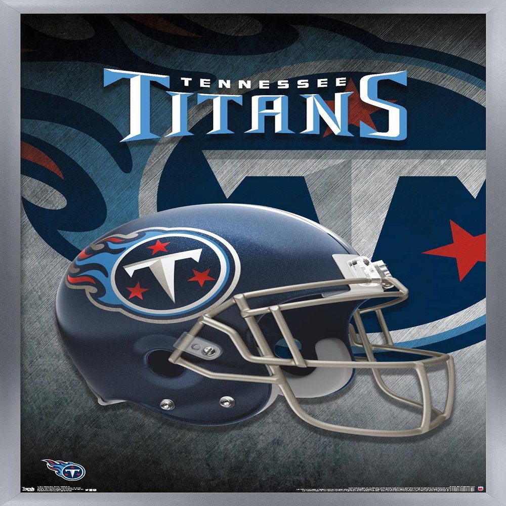 Trends International NFL Tennessee Titans - Helmet 18 Wall Poster, 22.375" x 34", Silver Framed Version