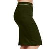 NE PEOPLE Womens Basic Solid Knee Length Work Office Pencil Skirts with Belt (S-3XL) Olive view 2