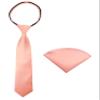 Spring Notion Boys' Satin Zipper Necktie and Handkerchief Set Small Peach view 1