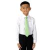 Spring Notion Boys' Satin Zipper Necktie and Handkerchief Set Large Sage view 2