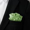 Spring Notion Boys' Satin Zipper Necktie and Handkerchief Set Large Sage view 3
