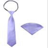 Spring Notion Boys' Satin Zipper Necktie and Handkerchief Set Medium Dusty Levendar view 1