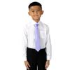 Spring Notion Boys' Satin Zipper Necktie and Handkerchief Set Medium Dusty Levendar view 2
