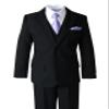 Spring Notion Boys' Satin Zipper Necktie and Handkerchief Set Medium Dusty Levendar view 4