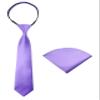 Spring Notion Boys' Satin Zipper Necktie and Handkerchief Set Small Wisteria view 1