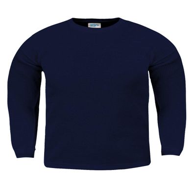 Shaka Wear KTC03_M Thermal Long Sleeve Crewneck Waffle Shirt Navy M