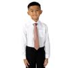 Spring Notion Boys' Satin Zipper Necktie and Handkerchief Set Small Pink Copper view 2