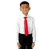 Spring Notion Boys' Satin Zipper Necktie and Handkerchief Set Large True Red view 2