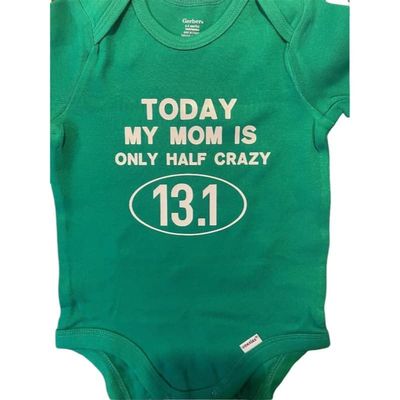 Mommy half marathon baby onesie runner one piece running infant bodysuit