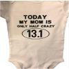 Mommy half marathon baby onesie  runner one piece running infant bodysuit view 2