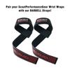 SCOUTPERFORMANCEGEAR Lifting Wrist Wraps Straps Gym Workout Support with Thumb Loops, Weightlifting - Crossfit Wrist Support for Men & Women - Best for Gym Exercise in 16 Inches (Red 14" Length) view 4