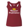 0107. It's is My Birthday Gift Queens are Born in September 20th 30th 40th 50th Women's Tank Top Racerback (Maroon, Medium) view 1