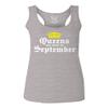 0107. It's is My Birthday Gift Queens are Born in September 20th 30th 40th 50th Women's Tank Top Racerback (Light Gray Medium) view 1