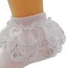 Xiyadun 5 Pairs Toddler Baby & Child Girls Ruffle Lace Ankle Cotton Dress Socks (L for 7-11 Years, Satin White) view 2