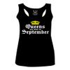 0107. It's is My Birthday Gift Queens are Born in September 20th 30th 40th 50th Women's Tank Top Racerback (Black, Large) view 1
