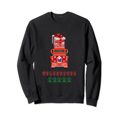 Balikbayan Box on Jeepney, Christmas Pasko Filipino wear Sweatshirt