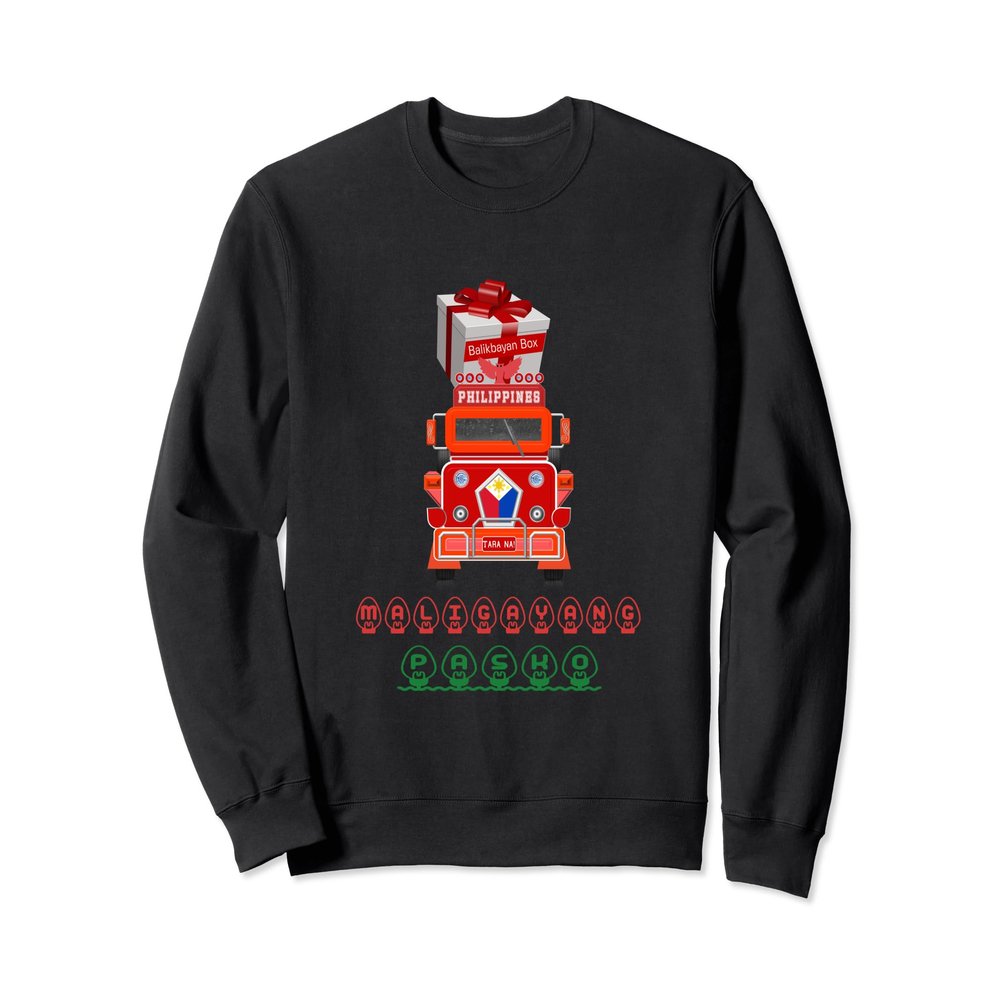 Balikbayan Box on Jeepney, Christmas Pasko Filipino wear Sweatshirt