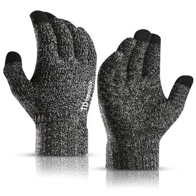 TRENDOUX Winter Gloves for Men Women - Upgraded Touch Screen Cold Weather Thermal Warm Knit Glove for Running Driving Hiking