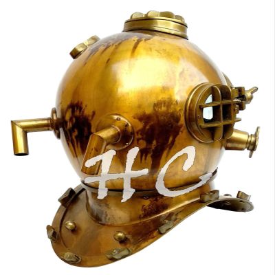Mahira Nautical Brass Antique Scuba SCA Marine Diving Divers Helmet US Navy Mark V Full Size 18" A
