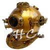Mahira Nautical Brass Antique Scuba SCA Marine Diving Divers Helmet US Navy Mark V Full Size 18" A view 3