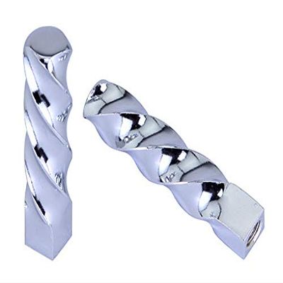 Lowrider Chrome Twisted Bike Pegs 24t W=1/2" L=3". Sold as a Pair. Bike Part, Bicycle Part, Bike Accessory, Bicycle Part