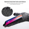 TRENDOUX Winter Gloves, Knit Touch Screen Glove Men Women Texting Smartphone Driving - Anti-Slip - Elastic Cuff - Thermal Soft Wool Lining - Hands Warm in Cold Weather - Black White - M view 4