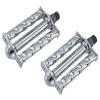 Lowrider Chrome Square Twisted Bike Pedals 9/16". Works on 3 Piece cranks. Sold as a Pair. Bike Part for Some Beach Cruiser, Track Bike, Fixie Bikes, Bicycle Parts view 1