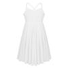 ACSUSS Kids Girls Camisole Ballet Tutu Dress Leotard Gymnastics Dance Bodysuit High Low Chiffon Skirt Dance Costume White 7-8 view 3