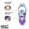Yukon Charlie's Advanced Spin Float Women's Snowshoe Kit, 8-inch x 21-inch, Includes Snowshoes, Trekking Poles and Travel Bag view 4