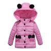 Baby Toddler Girls Winter Coat Warm Padded Thick Clothes 2-4 Years Old,Kids Cute Dot Bow Hoodie Overcoat Outwear (1-2 Years Old, Pink) view 1