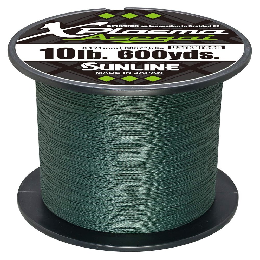 Sunline 63043264 Xplasma Asegai, Dark Green, 12LB Test/600 YD