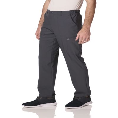WonderWink W123 Mens Flat-Front Cargo Pant Pewter, X Small
