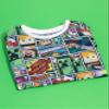 Minecraft T Shirt Overworld Steve Creeper Boy's Kids Short Sleeve Shirt Top Multicolor view 4