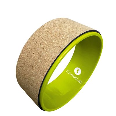 Sveltus Unisex_Adult Roue De Yoga En Lige Wheel, Green/Cork, Standard Size