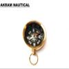 Akram nautical - Antique Brass Compass Keychain Marine Nautical Key Ring Compass Gift Item view 2