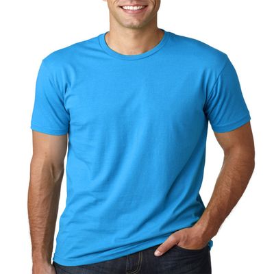 Next Level Mens Premium Fitted Short-Sleeve Crew T-Shirt - Black + Turquoise (2 Pack) - XXX-Large