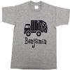 Personalized Boys Girls Kids Custom Trash Truck Shirt Toddler Garbage Tshirt White view 2