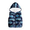 Baby Toddler Boys Girls Waistcoat Fall Winter Warm Jacket 2-6 Years Old,Kid Cartoon Car Print Hooded Zipper Coat (4-5 Years Old, Navy) view 1