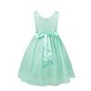 ACSUSS Kids Flower Girls Elegant Sleeveless V-Neck Wedding Bridesmaid Flower Dress Formal Chiffon Dress Ball Gown Turquoise 10 view 2